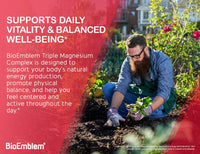 Thumbnail for BioEmblem Triple Magnesium Complex | 300mg Magnesium Glycinate, Malate & Citrate | High Absorption Chelated Formula | Vegan, Non-GMO, Gluten-Free | 90 Capsules