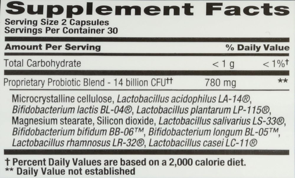 Nutrition Now PB 8 Pro-biotic Acidophilus Capsules, Vegetarian, 60 Count