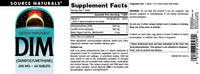 Thumbnail for Source Naturals DIM, Diindolylmethane 200mg with BioPerine, Vitamin E & More - 60 Tablets