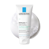 Thumbnail for La Roche-Posay Effaclar Dual Acne Face Wash With 4% Benzoyl Peroxide & LHA Exfoliant, Acne Treatment Help Clear & Prevent Blemishes, Paraben Free & Oil Free Wash, 6.76 Fl Oz