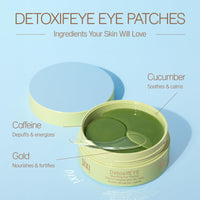 Thumbnail for Pixi DetoxifEYE Depuffing Hydrogel Under-Eye Patches, Cucumber, Hyaluronic Acid & Caffeine for Puffy Eyes and Dark Circles, Hydrate Eye Area, 30 Pairs, 60 Patches