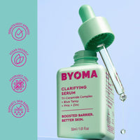 Thumbnail for BYOMA Clarifying Serum - Barrier Repair Serum - Clarifying Facial Serum for Acne Prone Skin - Calming Face Serum with Ceramides, Blue Tansy, PHA & Zinc - Balanced & Healthy Skin - 1.01 fl. oz