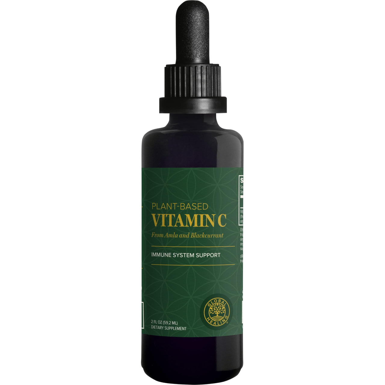 Global Healing Center USDA Organic Vitamin C Supplement Drops 180mg, Liquid Vitamin C Plant-Based Antioxidant Supplement, Supports Immune System - Vitamina C - Natural Energy for Men and Women (2 Oz)