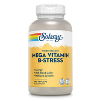 Thumbnail for SOLARAY Mega Vitamin B-Stress - Timed Release Vitamin B Complex w/Vitamin B12, B6, Folic Acid, VIT. C - Stress, Energy, Red Blood Cell, Immune Support - Vegan, 60-Day Guarantee (240 CT)
