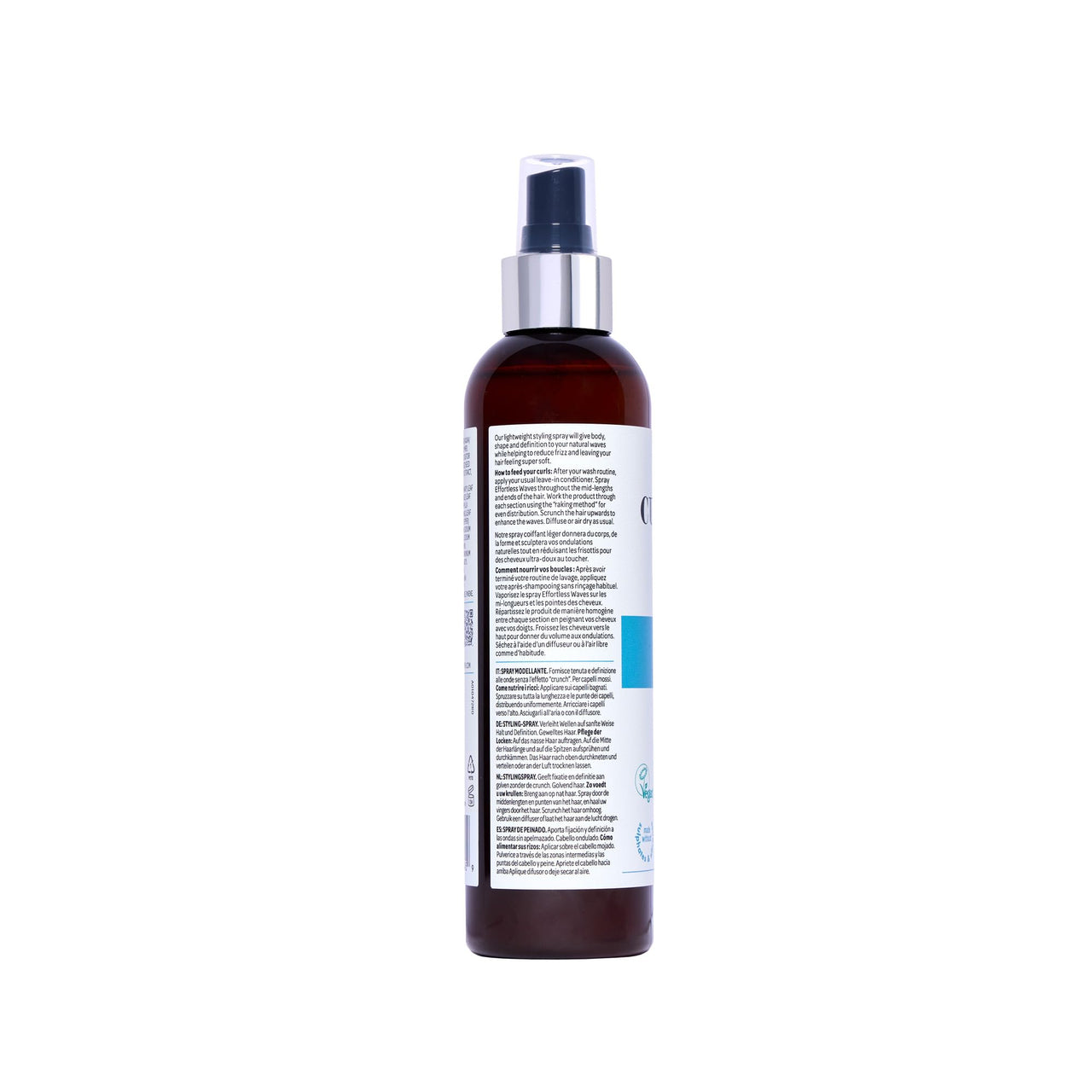 CURLSMITH - Effortless Waves Styling Spray, Lightweight and Moisturising, Reduce Frizz, Natural Look, For Wavy and Curly Hair, Vegan (8oz)