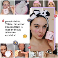 Thumbnail for grace & stella Cleansing Balm - Oil-Based Makeup Remover - Gentle & Moisturizing Facial Cleanser, Non-Stripping Formula for Double Cleansing Heavy Makeup - Vegan Fragrance-Free Skincare (164g / 5.8oz)