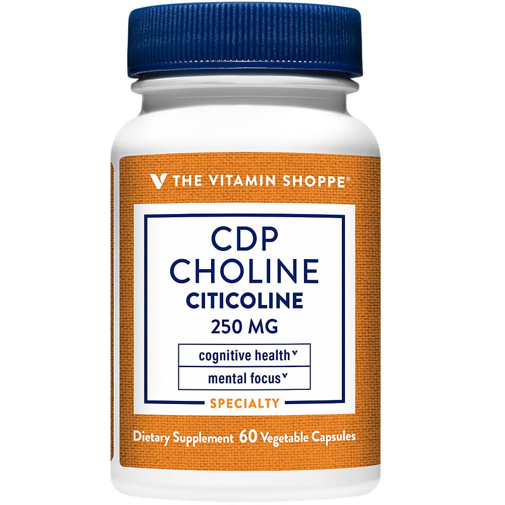 The Vitamin Shoppe CDP Choline Citicoline Supports Mental Focus (60 Vegetable Capsules)