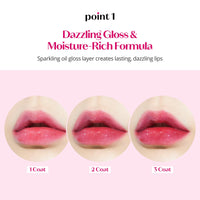 Thumbnail for ETUDE Dear Darling Oil Tint #2 Plum Berry 4g | High Moisturizing and Strong Hydrating Lip Oil/Lip Gloss | Smooth and Moist Lips | Non-Sticky Lip Oil Tint For Dry Lips | K-beauty