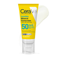Thumbnail for CeraVe Invisible Mineral Sunscreen SPF 50, Face Sunscreen for Sensitive Skin With Zinc Oxide & Titanium Dioxide, Vitamin E + Niacinamide + Ceramides, Oil Free, Travel Size 1.62 oz
