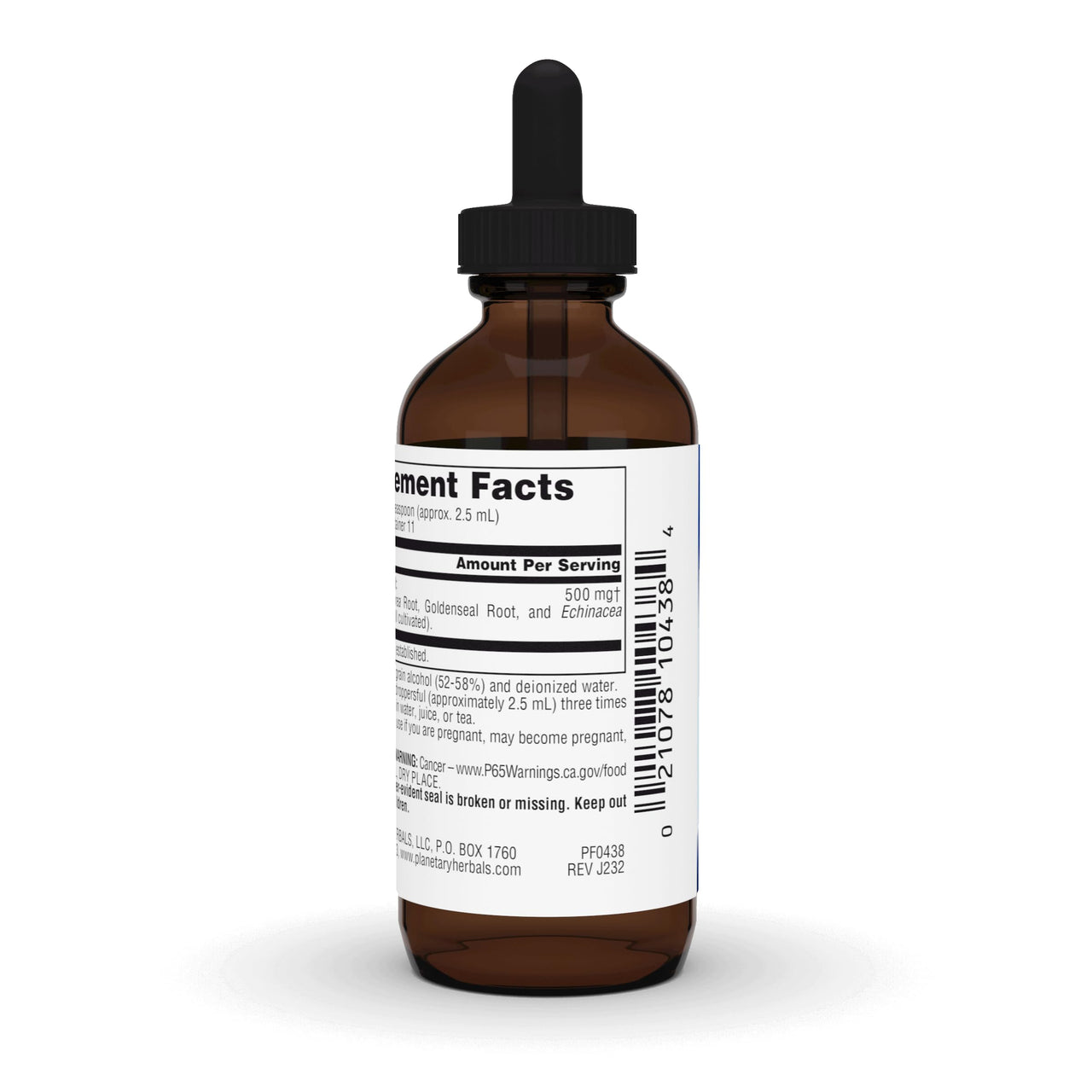 Planetary Herbals 100% Cultivated Echinacea-Goldenseal Liquid Extract, 1 Fluid Ounce