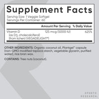 Thumbnail for Sports Research® Vegan Supplements Pack - Vegan Vitamin D3 5000iu + Vegan Omega-3 Fish Oil Alternative + Daily Probiotics with Prebiotics, 60 Billion CFU