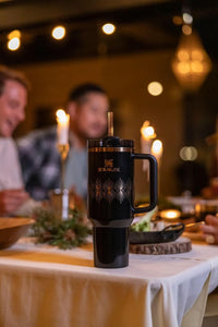 Thumbnail for Stanley Quencher H2.O FlowState™ Tumbler 40 oz Black Gloss Deco