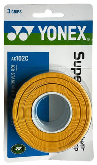 Thumbnail for YONEX Overgrip Super GRAP 3 Pack - Tennis, Badminton, Squash - Choice of Colors (Yellow)