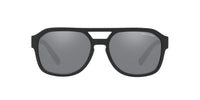 Thumbnail for A|X ARMANI EXCHANGE Men's AX4074S Rectangular Sunglasses, Matte Black/Light Grey Mirrored/Black, 57 mm