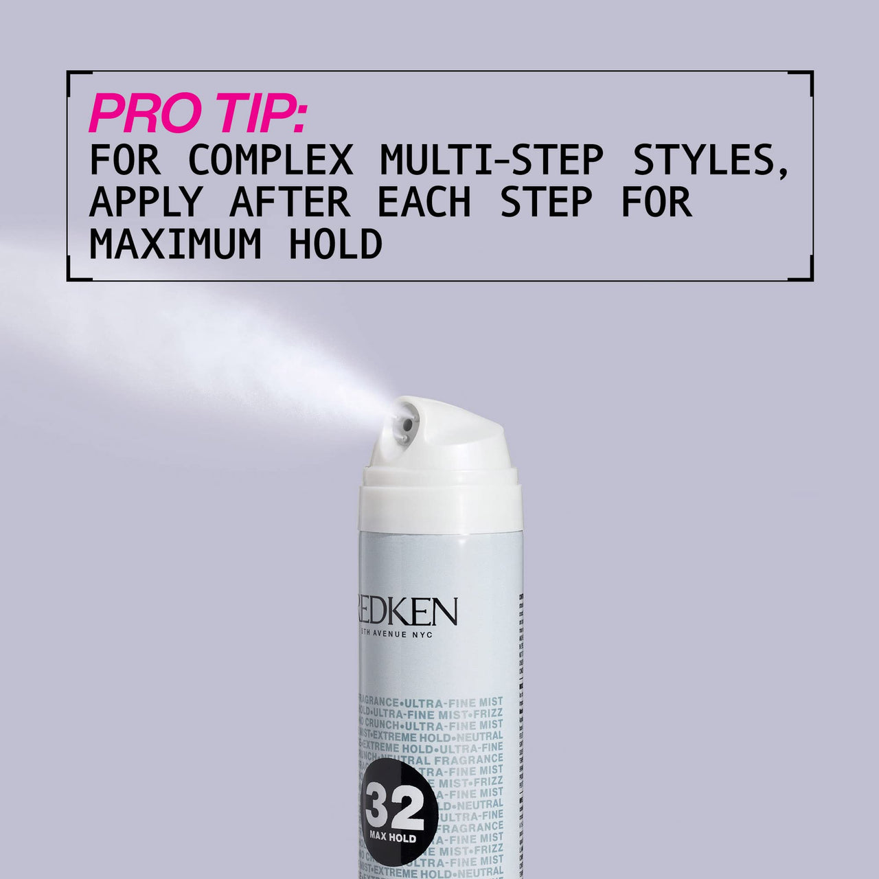 Redken Max Hold Neutral Hairspray 32 | Extreme Maximum High Hold Hairspray | Long-Lasting Lift & Frizz Control | For All Hair Types | Neutral Fragrance