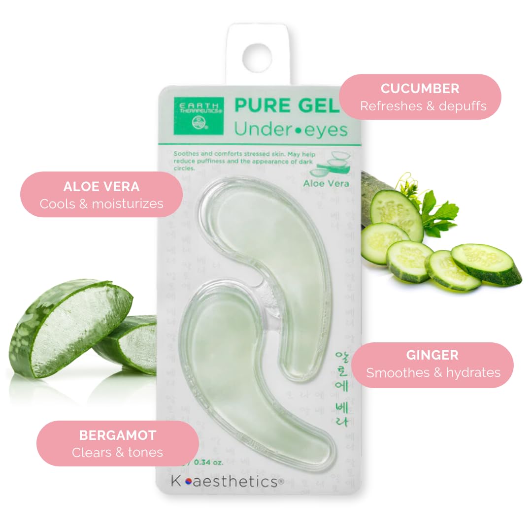 Earth Therapeutics Pure Gel Underâ€¢Eye - Aloe Vera - 1 pair