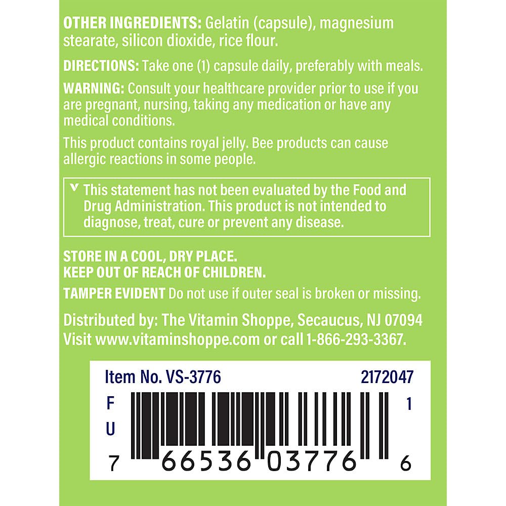 The Vitamin Shoppe Ginseng - Energy Support, Mental Clarity & Adaptogenic Wellness (60 Capsules)