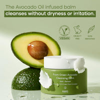 Thumbnail for PURITO From Green Avocado Cleansing Balm 100ml / 3.38 fl. oz., Melt-In Moisture with Avocado Oil, Vegan, Cruelty-Free, Suitable for Dry Skin, Korean Skincare
