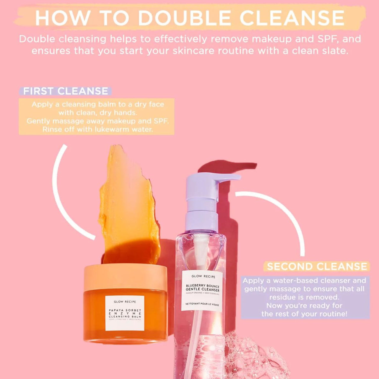 Glow Recipe Blueberry Bounce, Korean Exfoliating Face Wash, Travel Size, Double Cleanse Foaming Cleanser, Makeup Remover + Clarifying Mask, Gentle AHA + Hyaluronic Acid, Sensitive Skin, Vegan (30ml)