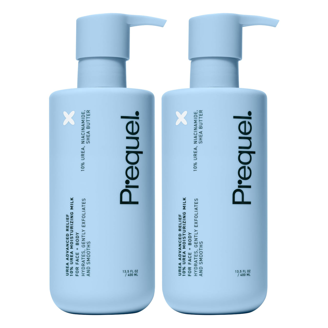 Prequel Skin Urea 10% Moisturizing Lotion for Face & Body, Unscented, Hydrating Cream for Extremely Dry & Sensitive Skin, 6.75 fl oz, Pack of 2
