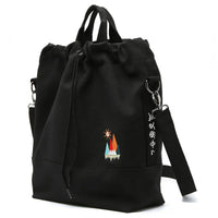 Thumbnail for Women Canvas Tote Handbags Casual Shoulder Work Bag Crossbody Bag with Sunshine Embroidery (Black)