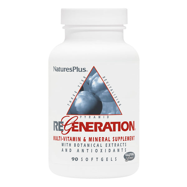 NaturesPlus Regeneration - 90 Softgels - Multi-Vitamin & Mineral Supplement with Botanical Extracts & Antioxidants - Gluten Free - 30 Total Servings