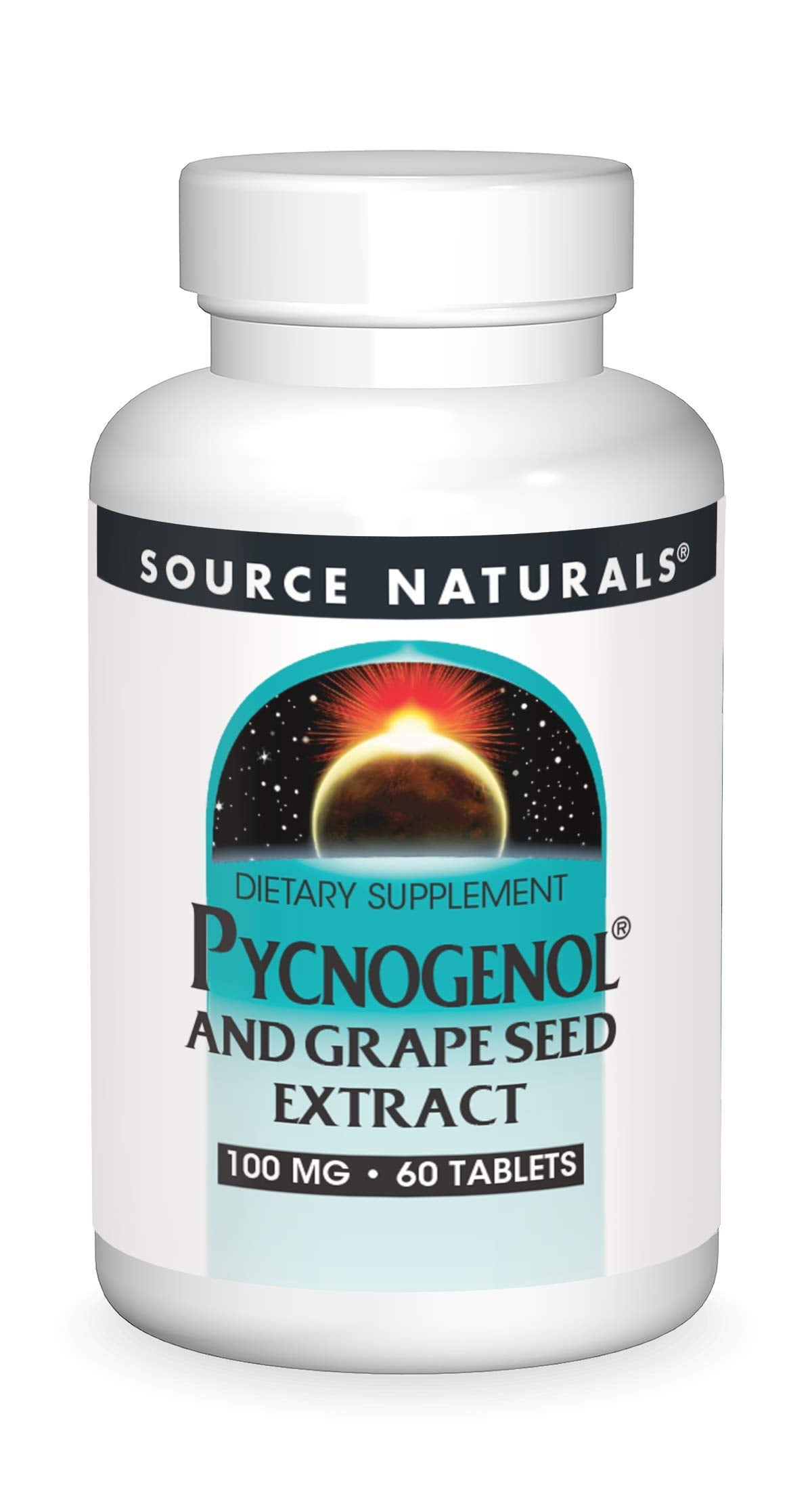 Source Naturals Pycnogenol & Grape Seed Extract 100 mg Dietary Supplement - 60 Tablets