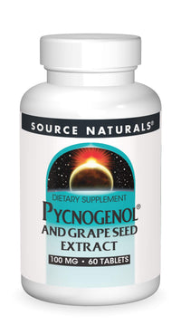 Thumbnail for Source Naturals Pycnogenol & Grape Seed Extract 100 mg Dietary Supplement - 60 Tablets
