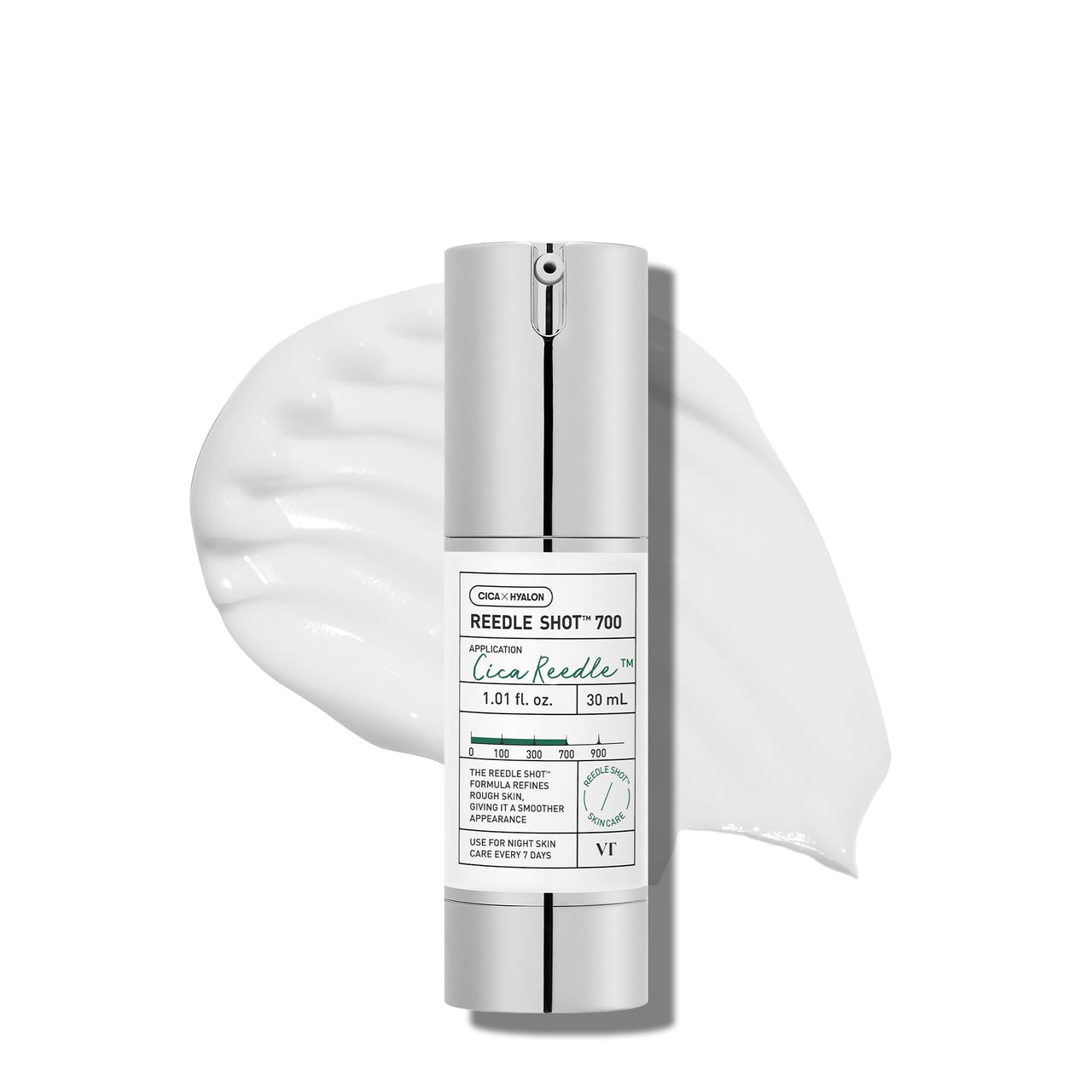 VT COSMETICS CICA Reedle Shot 700, Spicule Microneedling Serum for Pore Care&Exfoliation, Exosome&Centella Asiatica for Glass Skin, Acne&Blemish Care, Korean Liquid Skin Booster (1 Fl Oz / 30ml)