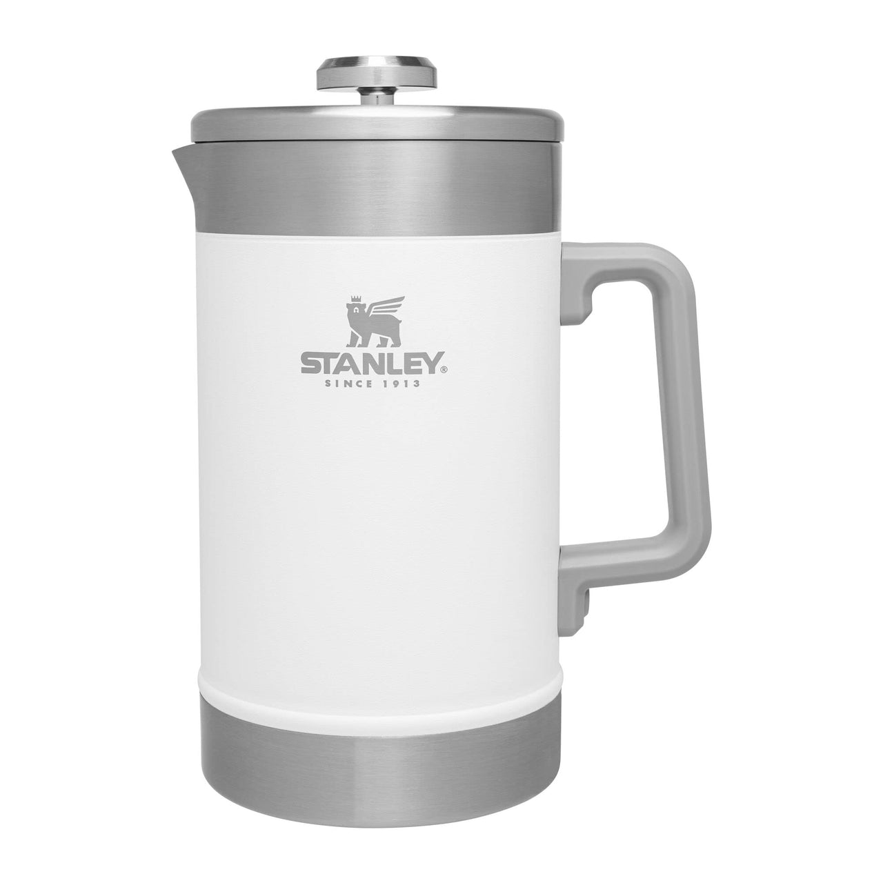STANLEY Classic Stay-Hot French Press Coffee Maker 48 oz | 5 Minute Brew, 4 Hours Hot | Mesh Filter for Coffee Grounds | Insulated Stainless Steel French Press | BPA-Free | Polar