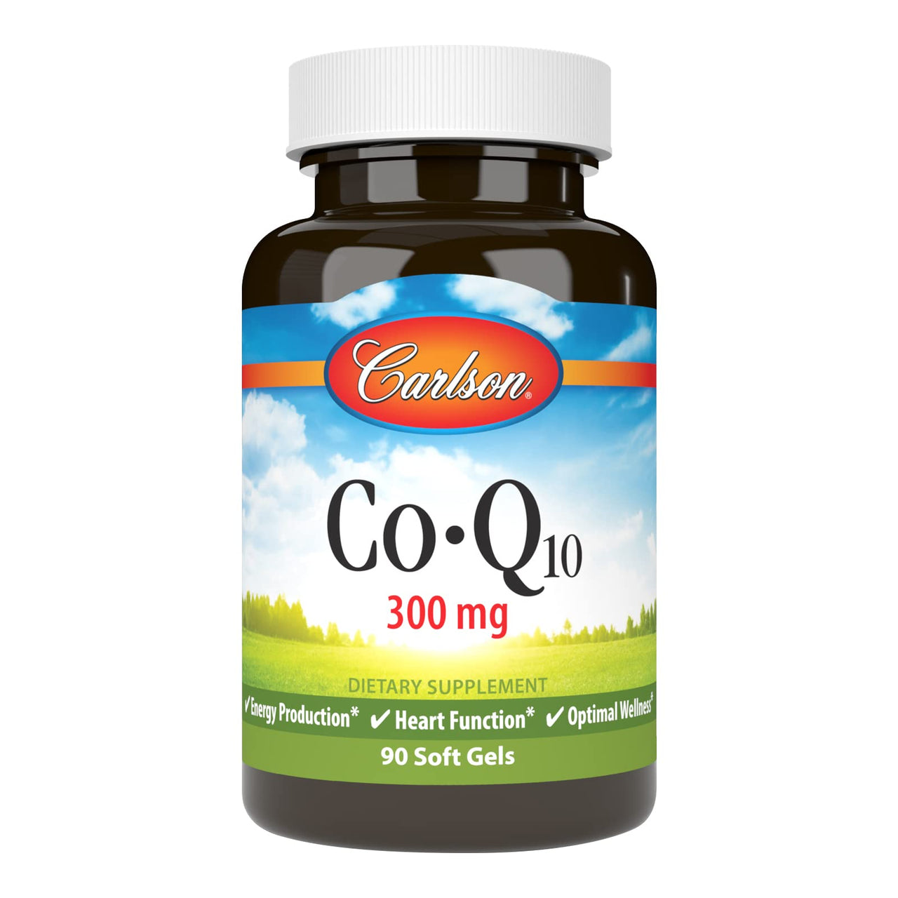 Carlson - Co-Q10, Co-Enzyme Q10, 300 mg, Energy Production & Heart Function, 60 Softgels