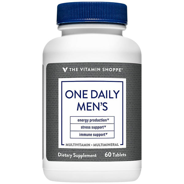 The Vitamin Shoppe One Daily Men's Multivitamin - Energy & Antioxidant Blend, Daily Multi-Mineral Supplement for Optimal Men's Health, Gluten & Dairy Free (60 Tablets)