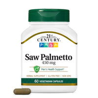 Thumbnail for 21st Century Saw Palmetto 450mg Veg Capsules, 60 Count