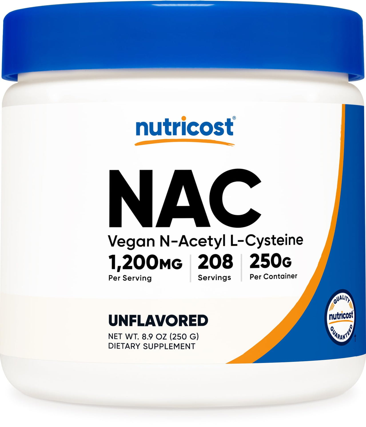 Nutricost N-Acetyl L-Cysteine (NAC) Powder 250 Grams - Vegan NAC, Non-GMO, Gluten Free