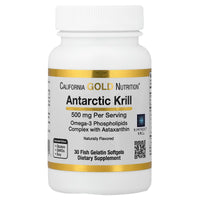 Thumbnail for California Gold Nutrition Antarctic Krill Oil, 500 mg Omega-3 Phospholipids with Naturally Occurring Astaxanthin, Natural Strawberry & Lemon Flavor, Non GMO, 500 mg, 30 Fish Gelatin Softgels
