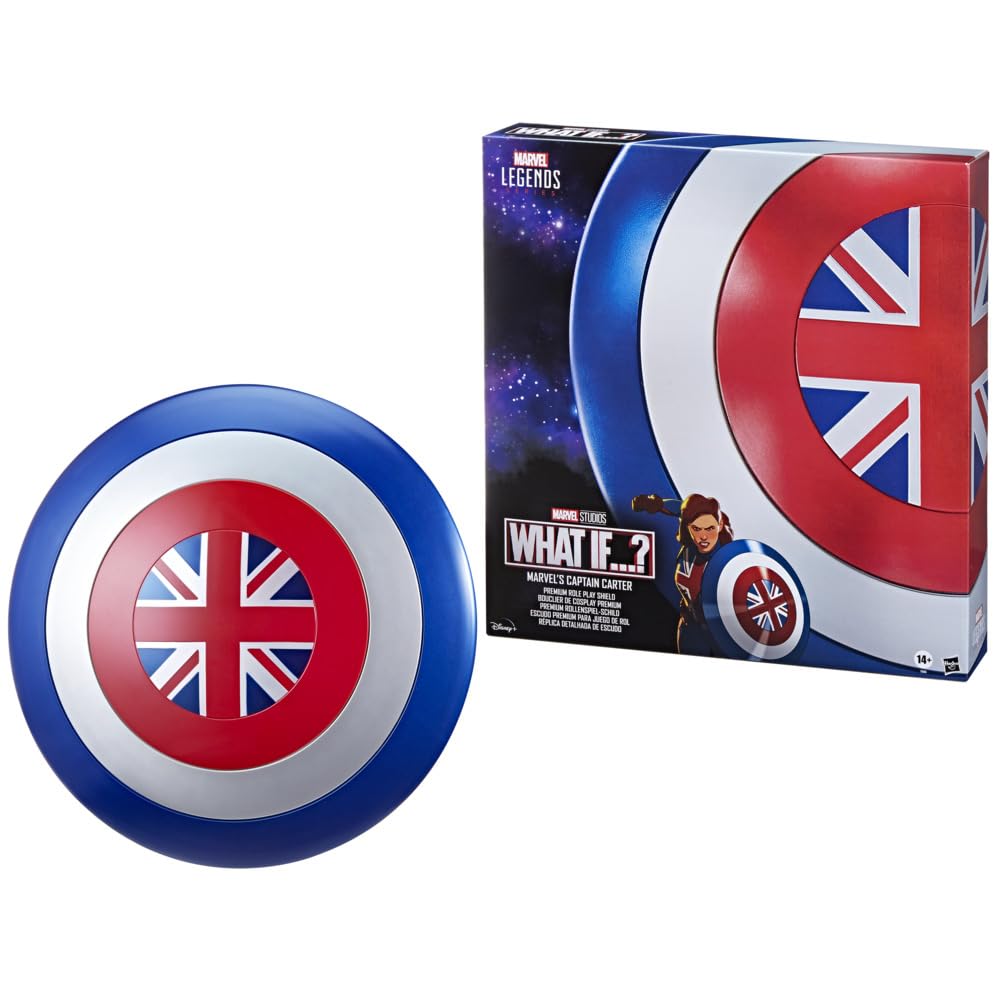 Marvel Legends Series Captain Carter Premium Roleplay Shield, Disney + What If...? Adult Roleplay Gear