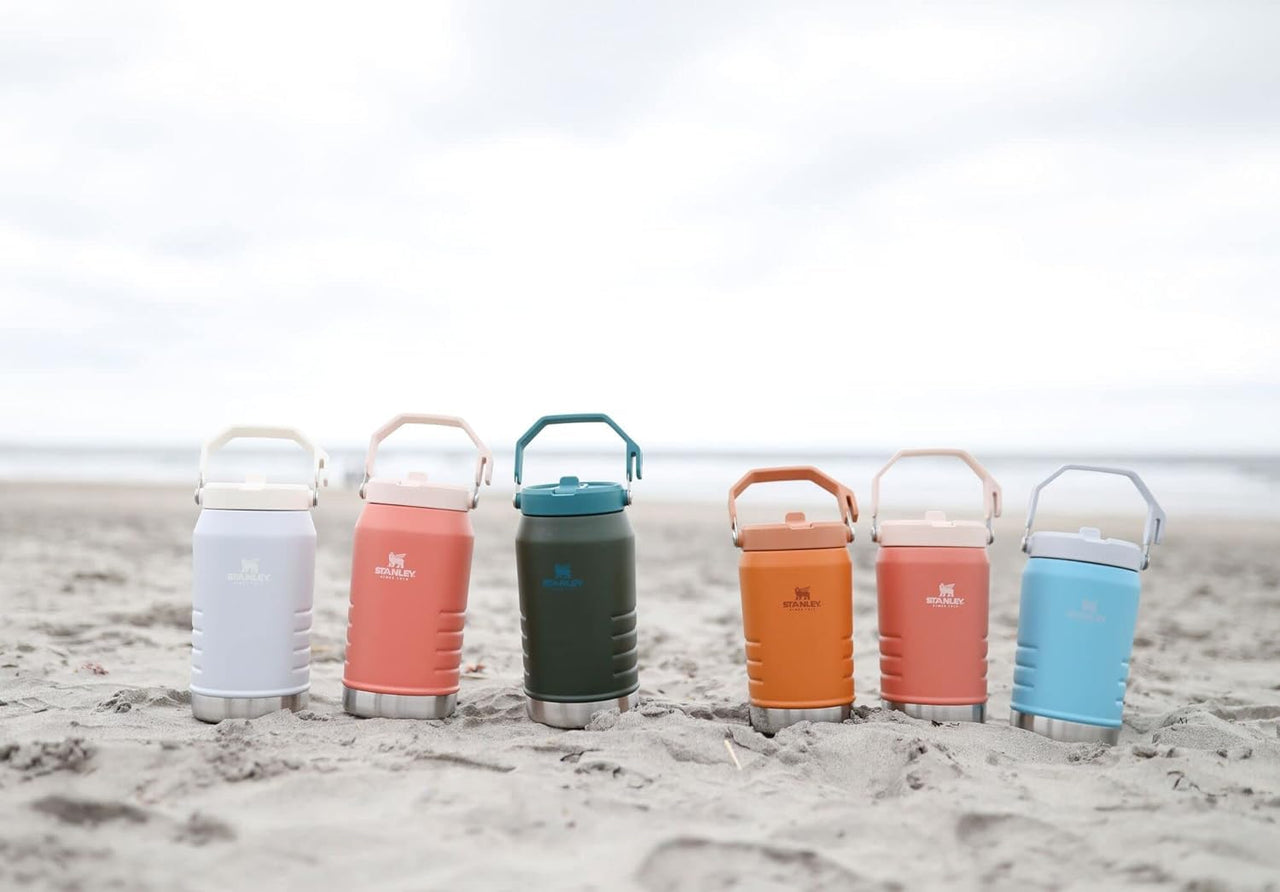 Stanley IceFlow Flip Straw Jug with Handle 40 oz| Twist On Lid and Flip Up Straw | Leak Resistant for Travel and Sports | Insulated Stainless Steel | BPA-Free | Pool