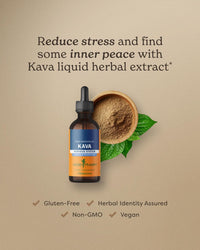 Thumbnail for Herb Pharm Kava Root Liquid Extract to Reduce Stress and Promote Relaxation - 2 Ounce