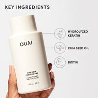 Thumbnail for OUAI Fine Hair Conditioner - Volumizing Conditioner for Fine Hair Made with Keratin, Biotin and Chia Seed Oil - Adds Softness, Bounce and Volume - Free from Parabens, Sulfates, and Phthalates (10 Oz)