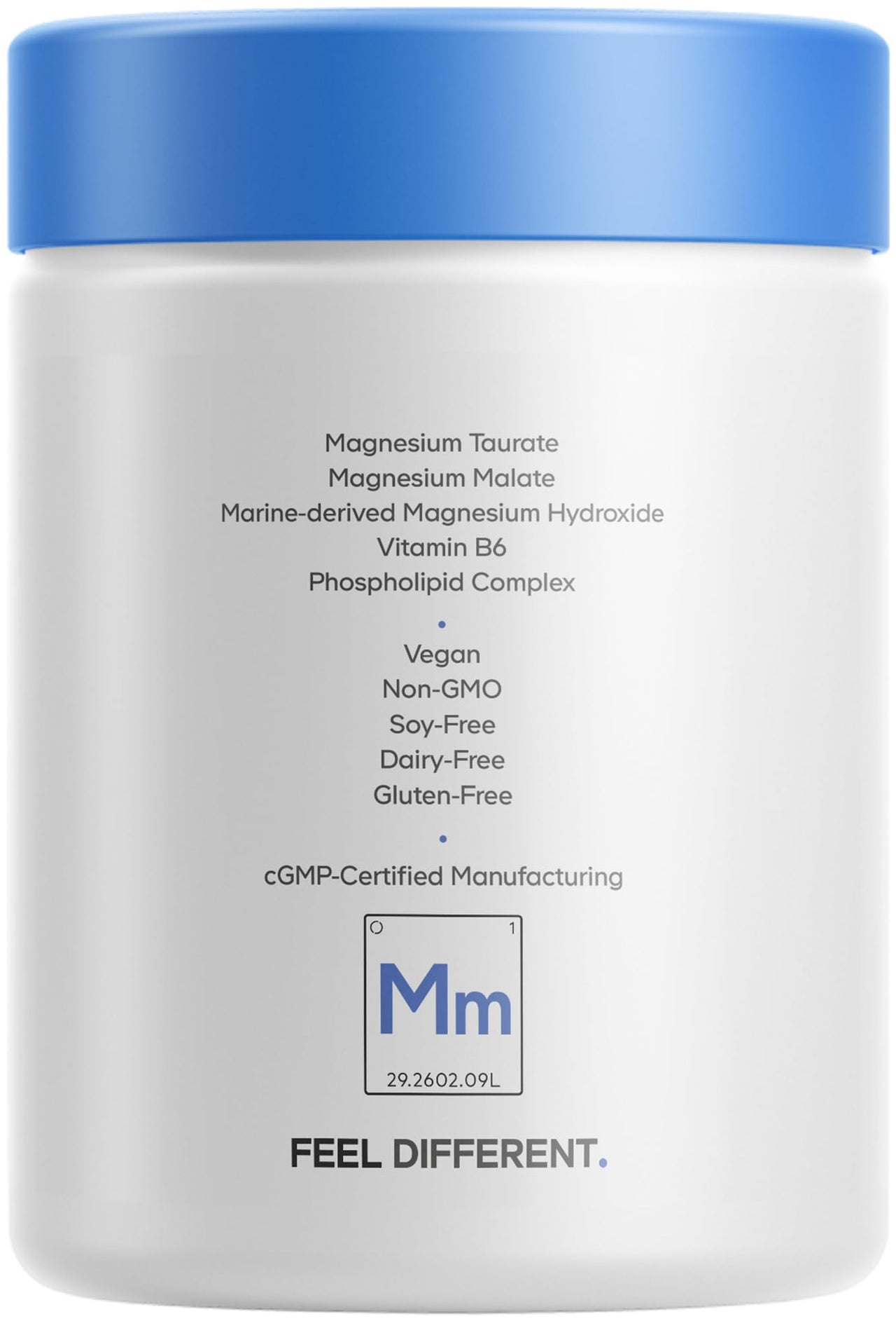 Codeage Liposomal Multi Magnesium Supplement - Magnesium Complex, 5 Forms - Glycinate, Malate, Taurate, Oxide, Hydroxide - Vitamin B6, Folate, Boron - Non-GMO - 90 Capsules