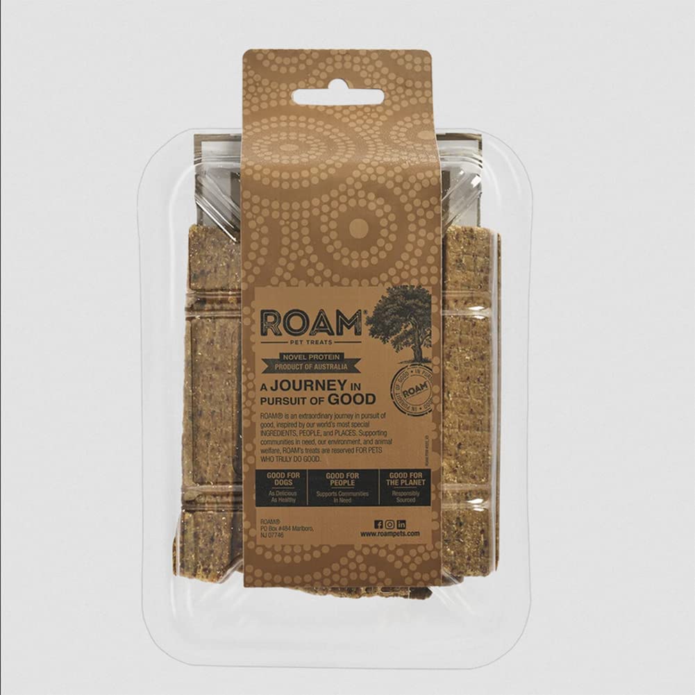 ROAM Pets Jerky for Dogs – Dog Jerky Treats with Limited Ingredients, Healthy Dog Treats, Protein Treats for Dogs with Novel Proteins (Croc Jerky)