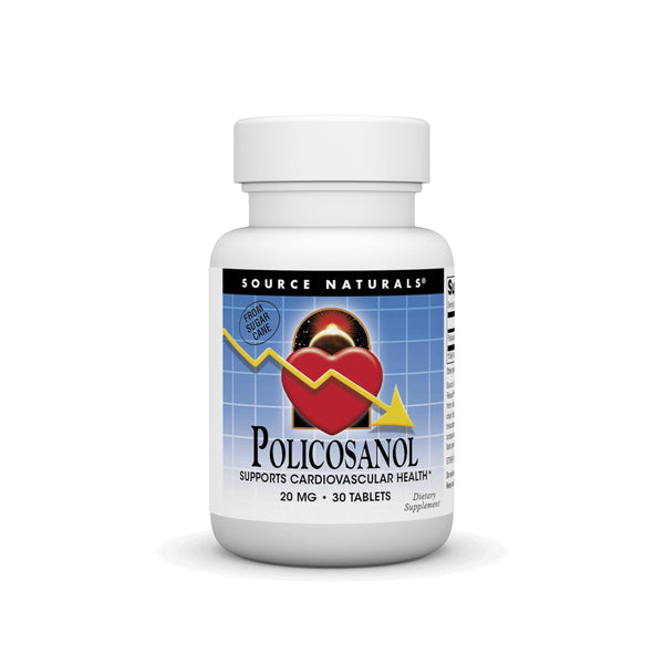 Source Naturals Policosanol, Supports Cardiovascular Health* 20 Mg Tablet, 30 Count