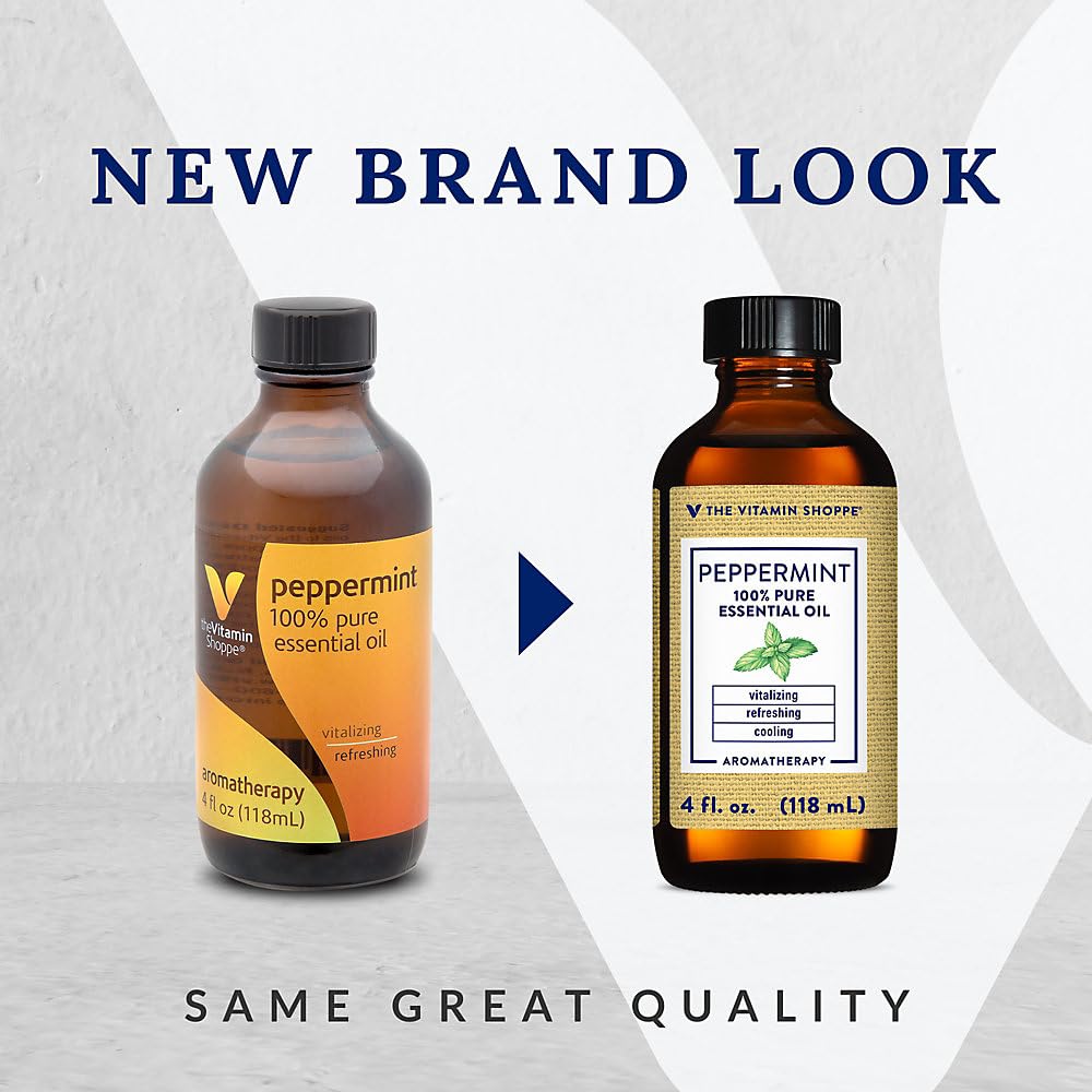 The Vitamin Shoppe Peppermint 100% Pure Essential Oil Vitalizing,