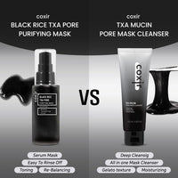 Thumbnail for coxir BLACK RICE TXA PORE PURIFYING MASK l Tranexamic Acid, 3-in-1 Detox Serum Mask l Pore, Cleansing, Toning l Hydrating Wash Off Mask for Blackhead, Korean Skin Care[50ml/1.69 fl.oz]