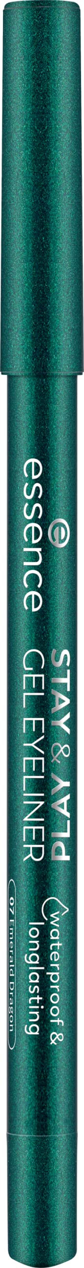 Thumbnail for essence | Stay & Play Gel Eyeliner | Super Soft Gel-like Texture | Waterproof & Longlasting | Vegan & Cruelty Free (07 Emerald Dragon)