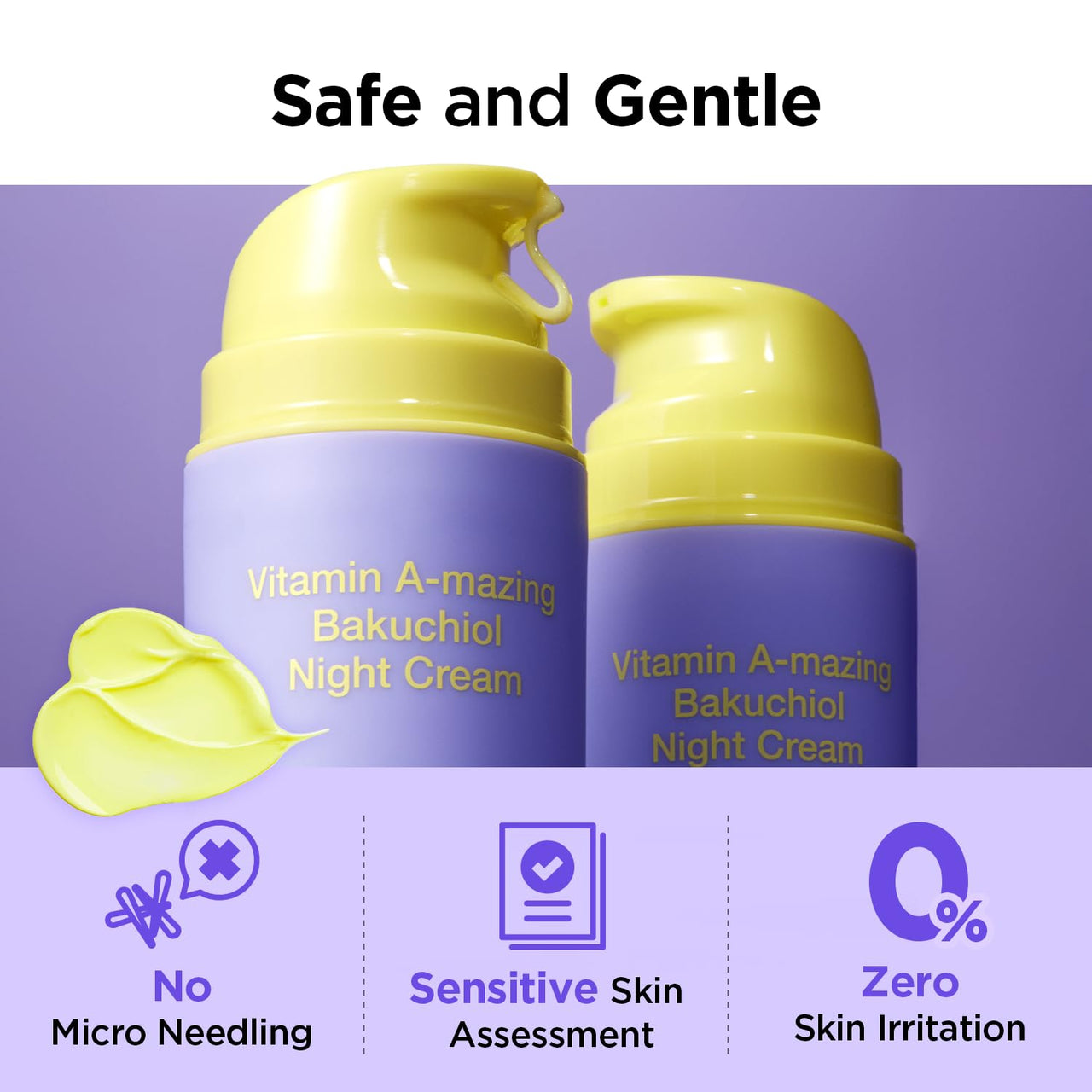 BY WISHTREND Vitamin A-mazing Bakuchiol (10,000ppm) Night Cream | Retinal (300ppm), Peptide, Collagen, Ceramide NP, Centella Asiatica, moistfully plump overnight skincare (0.35 Ounce (Pack of 1))