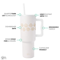 Thumbnail for Simple Modern Disney 40 oz Tumbler with Handle and Straw Lid | Insulated Reusable Stainless Steel Water Bottle Travel Mug | Gifts for Women Men Him Her | Trek Collection | 40oz | Seal of a Princess
