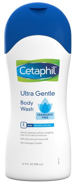 Cetaphil Ultra Gentle Body Wash, Fragrance Free, 16.9 Ounce