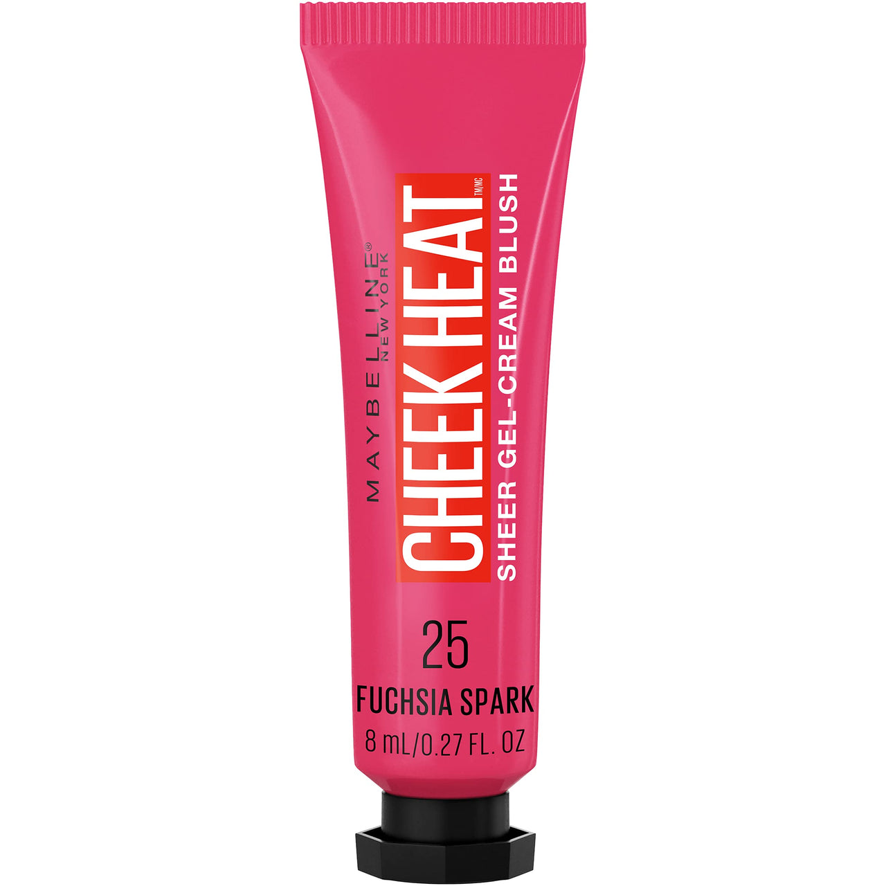 Maybelline Cheek Heat Gel-Cream Blush Makeup, Lightweight, Breathable Feel, Sheer Flush Of Color, Natural-Looking, Dewy Finish, Oil-Free, Fuchsia Spark, 1 Count