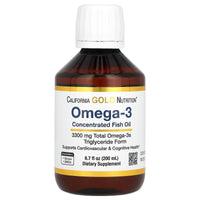 Thumbnail for California Gold Nutrition Norwegian Extra Strength Omega 3 Fish Oil, Natural Lemon, 6.7 fl oz (200 ml)